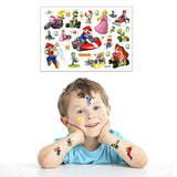 1 x RAW Customer Returns 8 Sheets Super Mario Temporary Tattoo Children, Waterproof Children s Tattoos Sticker Set - RRP €6.04