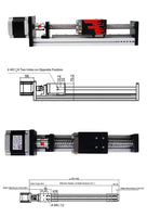 1 x RAW Customer Returns FUYU FSK40 Linear Guides Linear Guide Ball Screw CNC Linear Actuator Motorized Nema 23 Stepper Motor Stroke 350mm - RRP €239.51