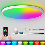 1 x RAW Customer Returns Heyseven LED ceiling light dimmable, Alexa ceiling lamp with remote control, 24W 2400LM RGB color changing LED panel, Wifi app controllable smart lamp for living room, bedroom, children s room - RRP €30.48