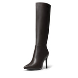 1 x Brand New DREAM PAIRS women s knee-high boots with stiletto heel BROWN size 40 EUR  - RRP €40.33