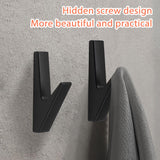 1 x Brand New PLLYPE Coat Hooks Black, 4PCS Coat Hooks, Wall Hooks Coat Hooks, Modern Towel Hooks for Drilling, Wall Hooks Coat Hooks for Bathroom, Kitchen, Bedroom - RRP €24.0