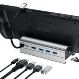 1 x RAW Customer Returns Docking Station for Steam Deck, ZESKRIS 6-in-1 Steam Deck Dock with 4K HDMI, 1000Mbps Ethernet, 3 USB-A 3.0 Ports and USB C Hub with 100W Powerful Pass-Through Charging for Valve Steam Deck - RRP €20.16