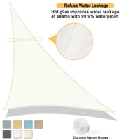 1 x RAW Customer Returns AXT SHADE Triangular Waterproof Shade Sail Awning 5x5x7m UV Ray Protection for Outdoor Terrace Patio Garden-Cream - RRP €54.99