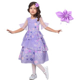 24 x Brand New Dream Bridge Vestito Principessa Mirabel Madrigal Isabella Costumi Cosplay Dolores Costume Ragazze Principessa Increspature Vestito Abbigliamento Set per Feste Compleanno Halloween, 7-8 Anni, 140  - RRP €684.24