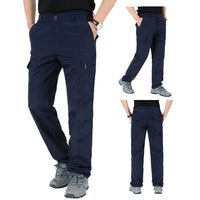 1 x RAW Customer Returns Aotoyou Men s Cargo Pants Waterproof Hiking Pants Quick Drying Functional Pants Elastic Waist with 6 Pockets, Navy Blue XXL - RRP €40.33