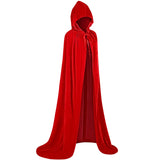 3 x Brand New KONVINIT Long Hooded Cloak Adult Red Cape Made of Velvet for Christmas Halloween Vampire Costume Party, Red L - RRP €51.06