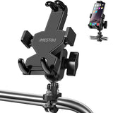 1 x RAW Customer Returns iMESTOU Aluminum Motorcycle Phone Mount Handlebar Cell Phone Holder Solid with 1 Inch Ball Double Socket Arm 360 Rotation Adjustable Universal for 4.0-7.2 Inch Smartphones - RRP €29.5