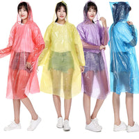 26 x Brand New QASIMOF Disposable rain poncho set of 6, rain cape with hood, disposable rain cape for women, poncho raincoats, waterproof unisex rain cover, color mix - RRP €717.6