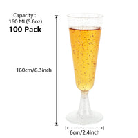 1 x RAW Customer Returns AKOLAFE Set of 100 Champagne Glasses 160ml Plastic Champagne Glasses BPA-Free Reusable Transparent Champagne Glass Cheap Champagne Goblet Stackable Champagne Glasses for Weddings, Birthdays, Parties - RRP €33.2