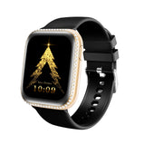 1 x RAW Customer Returns Smartwatch for women with telephone function, 1.75 AMOLED touchscreen fitness watch, multi-training modes, IP68 waterproof fitness tracker with sleep monitor for iOS Android black band gold watch  - RRP €29.99