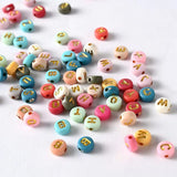 1 x Brand New Letter Beads, Colorful Beads, Flat Round Chocolate Alphabet Beads, DIY Handmade for Kids and Girls, for Necklaces Bracelets Jewelry Making - RRP €16.8