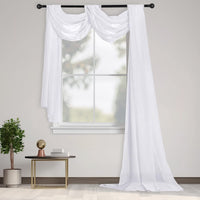 1 x RAW Customer Returns BIT.FLY Wedding Curtain White Valance Fabric Wedding Arch - 1.35 x 10M Wedding Drapery Fabric Tulle Fabric Organza House Bed Decoration Canopy Bed Curtains - RRP €18.62