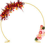 1 x RAW Customer Returns Wokceer 8ft Round Gold Wedding Arch Backdrop Stand with Metal Hoop for Wedding Ceremony Birthday Party Bridal Shower Anniversary Decoration - RRP €49.99