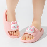 1 x RAW Customer Returns DRECAGE Children s Flip Flops Girls Boys Soft Non-Slip Bathing Sandals Summer Bathing Shoes Slippers Pink Bunny 24-25 EU - RRP €21.99