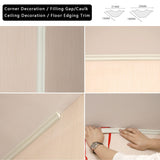 1 x RAW Customer Returns Flexible ceiling strips, self-adhesive caulk strip, sealing and decorative strips for ceilings and wall transitions, cupboards, end strips, floors, tiles, skirting boards, worktops, peel and stick, 5 meters - RRP €23.99