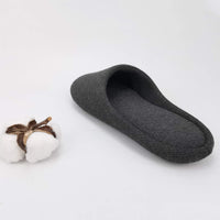 1 x RAW Customer Returns ofoot Women s Slippers, Washable Cotton Non-slip Shoes with Memory Foam Charcoal Grey, EU 38-39  - RRP €27.99