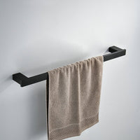 1 x RAW Customer Returns Bathroom Toilet 40cm Towel Rail Wall Mount, Stainless Steel - Stainless Steel, Black - RRP €32.76