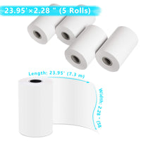 1 x RAW Customer Returns 5 Rolls Printing Paper for Kids Camera, Instant Print Thermal Paper, Refill Paper for Kids Camera Length 23.95ft Width 2.28inch  - RRP €12.53