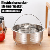 1 x RAW Customer Returns HAMON Stainless Steel Steamer, Stainless Steel Steamer Basket Multifunction Steamer Basket Kitchen Steamer Steam Divider for Pressure Pot, Steam Vegetables 20 cm  - RRP €23.59