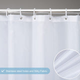 1 x RAW Customer Returns Furlinic 180x180cm shower curtain anti-mold for bathtub in bathroom textile curtains made of fabric waterproof washable white to aquamarine with 12 shower curtain rings. - RRP €19.08