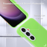 10 x RAW Customer Returns YENAPOON for Samsung Galaxy S23 FE case with 2 screen protectors, liquid jelly silicone case, thin mobile phone case, shockproof, scratch-resistant protective case, yellowish green - RRP €118.0