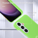 4 x Brand New YENAPOON for Samsung Galaxy S23 FE Case and 2 Tempered Glass Screen Protector, Silicone Liquid Jelly Case, Anti-Shock Soft Cover, Neon Green - RRP €47.96