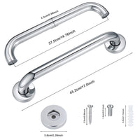 1 x RAW Customer Returns pieces 40 cm grab bar stainless steel non-slip for bathroom bathtub grab bar shower safety handles grab bar bathroom wall grab bar bathtub handle shower handle for disabled seniors children - RRP €19.42