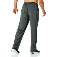 1 x RAW Customer Returns Butrends Lightweight Jogging Pants Men Wide Training Pants with Zipper Pockets Polyester Mesh Athletic Sports Pants Long Breathable Running Pants Men Casual Pants Gray, M - RRP €29.99