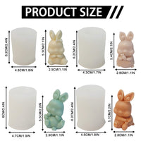 1 x RAW Customer Returns Pack of 4 Easter rabbit silicone molds, candles, silicone mold, casting mold, rabbit candle molds, silicone Easter bunny silicone mold for candle making, soap mold, chocolate cake decoration - RRP €19.15