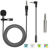 3 x RAW Customer Returns Lavalier microphone for mobile phone and PC, 2M mini omnidirectional condenser lapel mic with 2 transformations, perfect for interviews, video conferences, podcasts, dictation etc., auxiliary - RRP €29.31