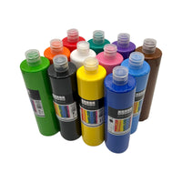 1 x RAW Customer Returns ACRYLIC PAINT SET. 12 colors, 500ml each. High-quality and opaque paints for wood, stone, canvas, paper, fabric, leather, metal, pouring. All-purpose paints. Acrylic base paint set 12 x 500 ml - RRP €60.49