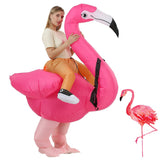 1 x RAW Customer Returns JASHKE Flamingo Costume Inflatable Costume Carnival Costume Inflatable Adults - RRP €39.99