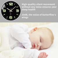 1 x RAW Customer Returns ACCSHINE Luminous Wall Clock Without Ticking Noise Silent 30cm Quartz Modern Large Battery Operated Wall Clock Easy to Read for Room Home Kitchen Bedroom Office School Luminous Wall Clock B  - RRP €23.59