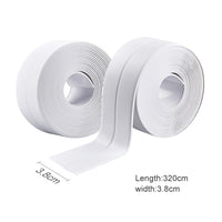 1 x RAW Customer Returns 2 rolls of self-adhesive sealing tape, waterproof and dirty tape, tub sealing tape, for window, door, toilet, kitchen, bathroom, gap, tile, sink - RRP €10.99