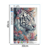 11 x Brand New 5D Diamond Art Painting Kit, Diamond Painting Pictures Set, Diamond Painting Rhinestone Embroidery Painting Painting Set for Adults, Children, Home, Wall Decorations white tiger  - RRP €66.44