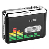 1 x RAW Customer Returns Portable Cassette Player, MYPIN Walkman Cassette, Cassette to MP3 Converter, Automatic Reverse Retro with Headphones, Cassette Recorder Directly to USB Flash Drive No PC Needed - RRP €33.99