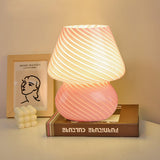 1 x RAW Customer Returns MLOQI Mushroom Lamp Table Lamp for Living Room Bedside Lamp Bedroom Lights Table Lamp LED Glass Night Light with a 3 Color Bulb, Night Light, Gifts for Friends Mini Lamp Pink  - RRP €37.3