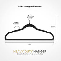 1 x RAW Customer Returns Utopia Home Premium Velvet Hangers 20 Pack - Non-Slip Durable Hangers - Black Hangers with 360 Degree Rotating Hook - Heavy Duty Hangers - RRP €15.24