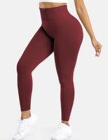 1 x RAW Customer Returns ZAAYO Scrunch Butt Sports Leggings Women s Gym Booty Fitness Opaque Long Sports Pants Tights Wine X-Small - RRP €23.59