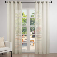 1 x RAW Customer Returns Topfinel Curtains with Eyelets Transparent Curtain Beige Curtains Bedroom Modern Curtain Living Room Eyelet Curtain 225 cm Long Over Curtains Curtains Drapes Eyelet Curtains 140 cm Wide for Hotels Offices - RRP €25.56