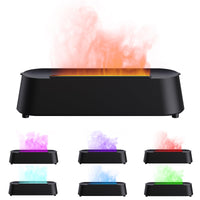 1 x RAW Customer Returns Airmpa Aroma Diffuser 200ML, Aroma Diffuser with Flame Effect, Humidifier Light with 7 Color Changes, Diffuser for Essential Oils, Can Be Used in the Bedroom, Office, Yoga Black  - RRP €24.1