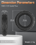 1 x RAW Customer Returns Amitor 10x2.125 Solid Tire, 10 Inch Electric Scooter Tire for Segway Ninebot F Series F20 F25 F30 F40 Electric Scooter Tires, Tubeless and Without Punctures, 2PC - RRP €40.99