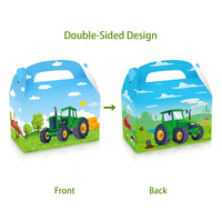 1 x RAW Customer Returns Farm Gift Box Tractor, Pack of 12 Candy Gift Bags Made of Paper with Handle, Paper Bag for Party Bags for 1 Children s Birthday Guest, Birthday Bags Theme Decoration Small Party Favor - RRP €10.07