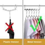 1 x RAW Customer Returns 20pcs Space Saving Metal Hangers, Magic Hangers, Stainless Steel Closet Wardrobe Magic Hangers for Clothes Pants Coat Portable Durable - RRP €19.2