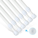 2 x RAW Customer Returns Goowin 6 Pack Curtain Tension Rods No Drilling Anti-Rust Adjustable Spring Loaded Curtain Rods for Doors, Windows, Wardrobe Rods, Drying Support Rods, White 28 -48  - RRP €43.88