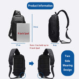 1 x RAW Customer Returns OZUKO Men s Anti-Theft Chest Bag Crossbody Bag, Anti-Theft Sling Shoulder Messenger Bag Backpack Waterproof Shoulder Bag with USB Charging Port Black  - RRP €34.99