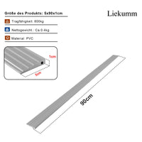 1 x RAW Customer Returns LIEKUMM door threshold ramp, 90 x 5 x 1CM wheelchair ramp PVC threshold ramp, curb ramp for wheelchair, stroller, rollator or e-scooter, gray - RRP €24.58