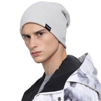 1 x Brand New WTACTFUL Warm Slouchy Beanie for Men Winter Hats for Boys Cool Beanies Skull Cap Men Women Thermal Warm Thick Skully Stocking Binie Hat for Skiing Snowboard Gray - RRP €27.6