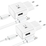 1 x RAW Customer Returns Pieces Fast Charger 6FT 1.8M USB C Cable Fast Charging, Cell Phone Wall Charger, USB Charger for Galaxy Note10 20 20 Ultra A50 A50s A51 5G White  - RRP €18.36