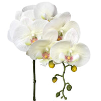 1 x RAW Customer Returns Pack of 4 artificial flower orchid branches, artificial phalenopsis orchid, decorative white flowers, artificial branch decoration, real-touch artificial flowers like real with 9 flowers - RRP €27.22